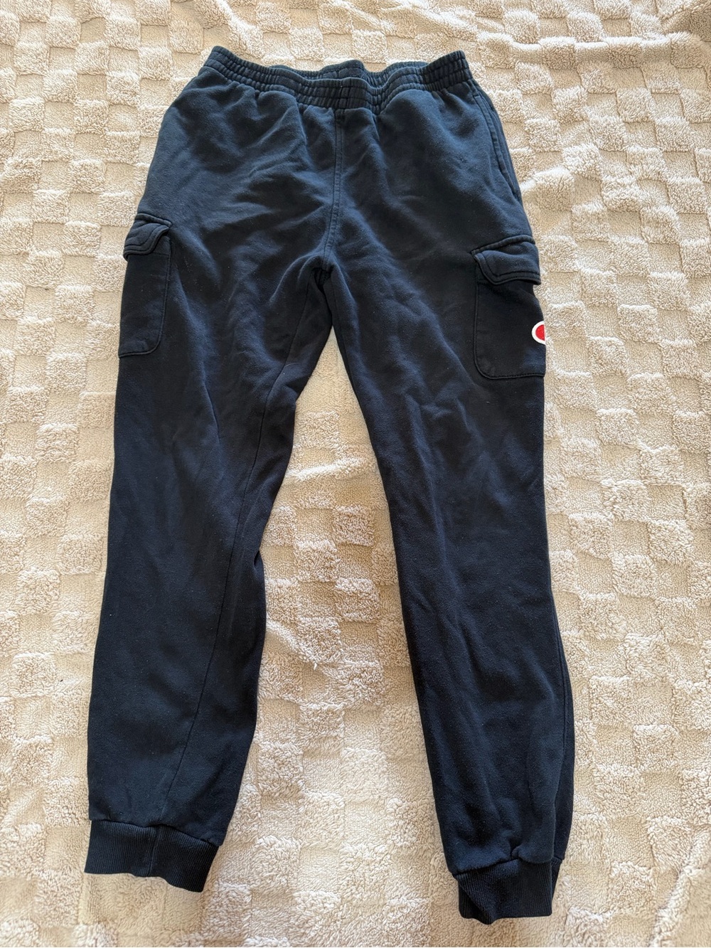 Champion Boys Black Cargo Jogger Sweatpants Size XL